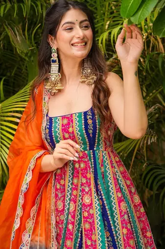 Blue Embroidery Kurta Palazzo Set