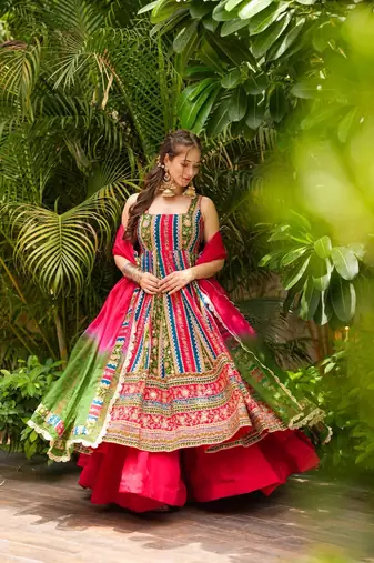 Pink Embroidered Suit Set