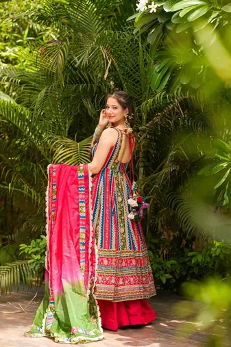 Pink Embroidered Suit Set