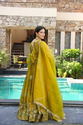 Yellow Embroidered Maxi Set 3