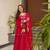 Red Embroidered kurta palazzo set