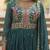 Teal faux georgette embroidered sequins anarkali suit festive wear