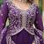 Purple faux blooming gown with sequins-multi embroidery
