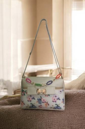 Women Floral Sling Bag Cute Bow Mini Shoulder Side Purse