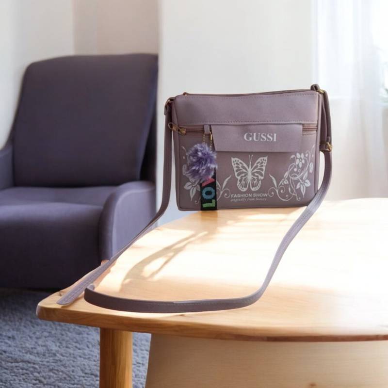 Women Mini Sling Bag Printed Butterfly Shoulder Side Purse