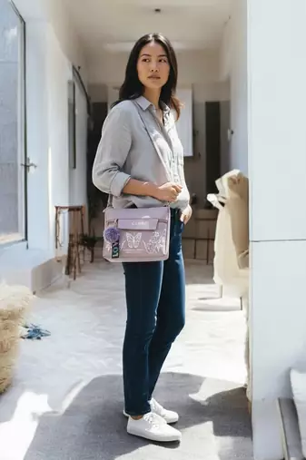 Women Mini Sling Bag Printed Butterfly Shoulder Side Purse