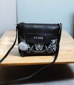 Women Black Butterfly Printed Mini Sling Bag Stylish Side Purse