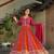 Pink faux georgette anarkali suit with zari sequins embroidery festive wear