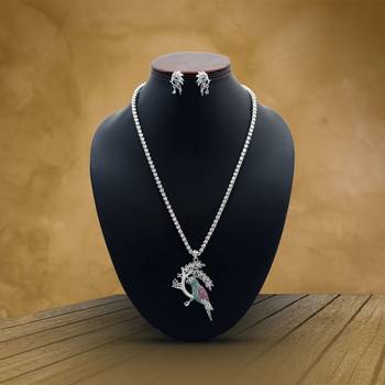 Multi color american diamond necklace set 2