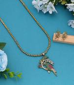 Multi color american diamond necklace set