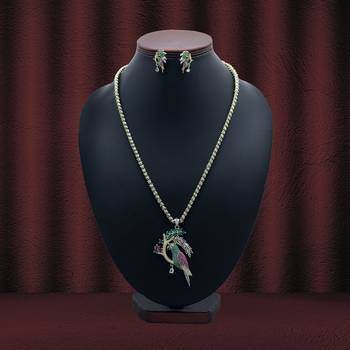 Multi color american diamond necklace set 2