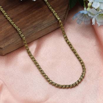 Gold color fashion chain necklace 1