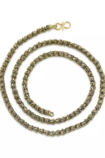 Gold color fashion chain necklace