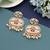 White color meenakari earrings