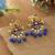 Blue color meenakari earrings