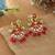 Rani color meenakari earrings