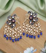 Blue color meenakari earrings