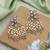 Grey color meenakari earrings