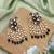 Black color meenakari earrings