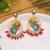 Red color meenakari earrings
