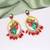 Red color meenakari earrings