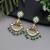 Green color meenakari earrings