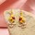 Yellow color meenakari earrings