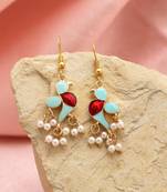 Sky blue color meenakari earrings