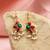 Red color meenakari earrings