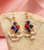 Blue color meenakari earrings