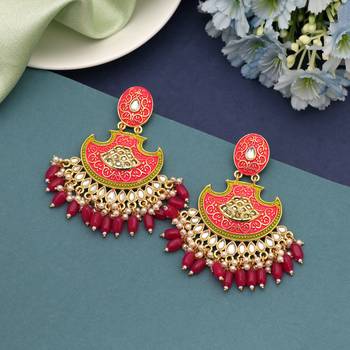 Rani color mint meena earrings 1