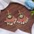 Red color mint meena earrings