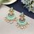 Firozi color mint meena earrings