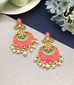Rani color mint meena earrings
