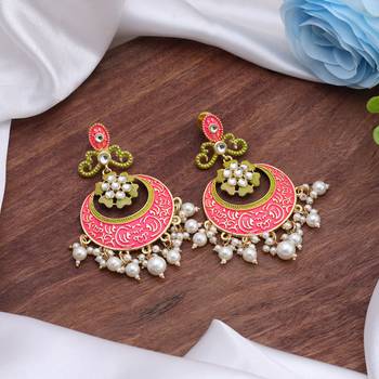 Rani color mint meena earrings 2