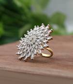 White color american diamond ring