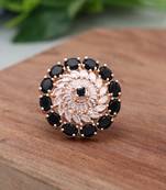 Black color american diamond ring