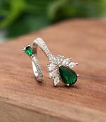 Green color american diamond ring