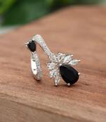 Black color american diamond ring