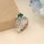 Green color american diamond ring