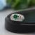 Green color american diamond ring