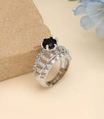 Black color american diamond ring