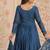 Rama blue star georgette zari sequins embroidered gown with dupatta