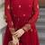 Maroon faux georgette zari sequins embroidered anarkali suit festive wear
