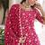 Rani pink faux georgette embroidered ready to wear palazzo suit
