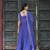 Purple premium faux blooming sequins & multithread beads embroidered gown with designer dupatta