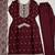 Maroon ready-to-wear pure blooming rangoli silk straight fit kurta set with dupatta & trousers – wine/maroon