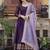 Purple Embroidered Georgette Gown With Dupatta