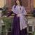 Purple Embroidered Georgette Gown With Dupatta
