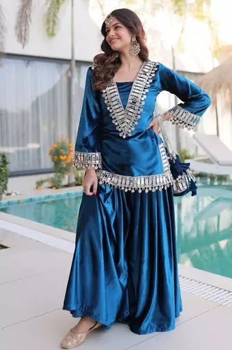 Velvet Mirror Kurta set
